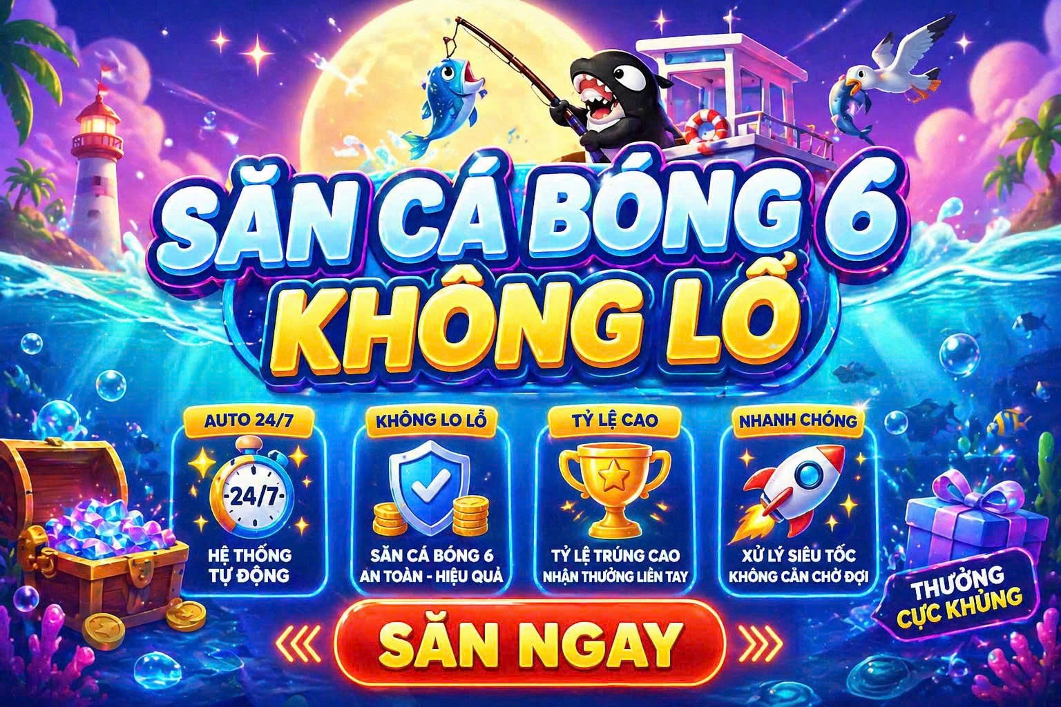 Săn cá bóng 6 khổng lồ